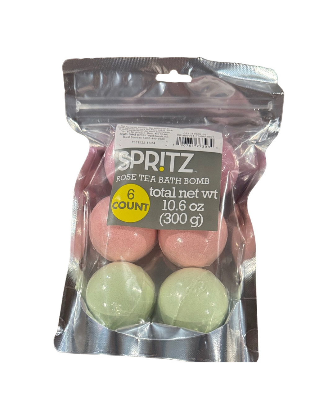 Spritz Rose Tea Bath Bomb Set New 6 Count